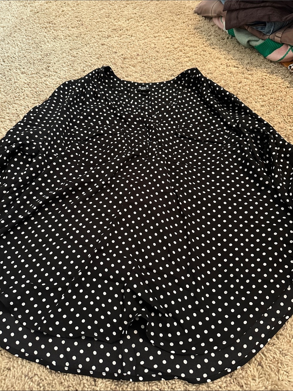 torrid Black and White Polka Dot Blouse